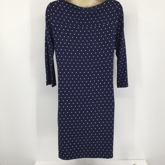 DVF Diane von Furstenberg Ruri Polka dot retro navy shift dress new X-Small 2 4 - Picture 5 of 8
